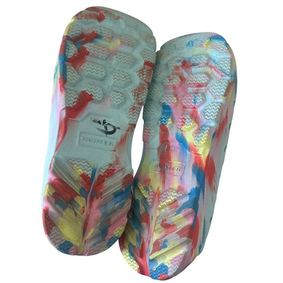 Hunter Youth Size 1 Perforated Water Shoes With Multicolor Splatter Design US 13 - Picture 3 of 7